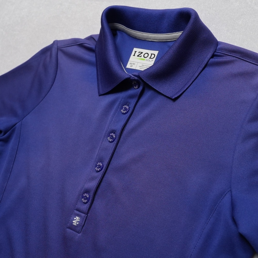 IZOD Golf Polo Women XS Purple Short Sleeve Performance Moisture Wicking - Picture 7 of 13
